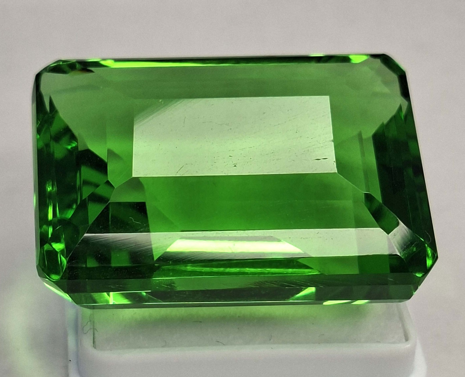 Green Colour Topaz Emerald Cut Natural 92-94 Ct Certified Loose Gemstone RK1125