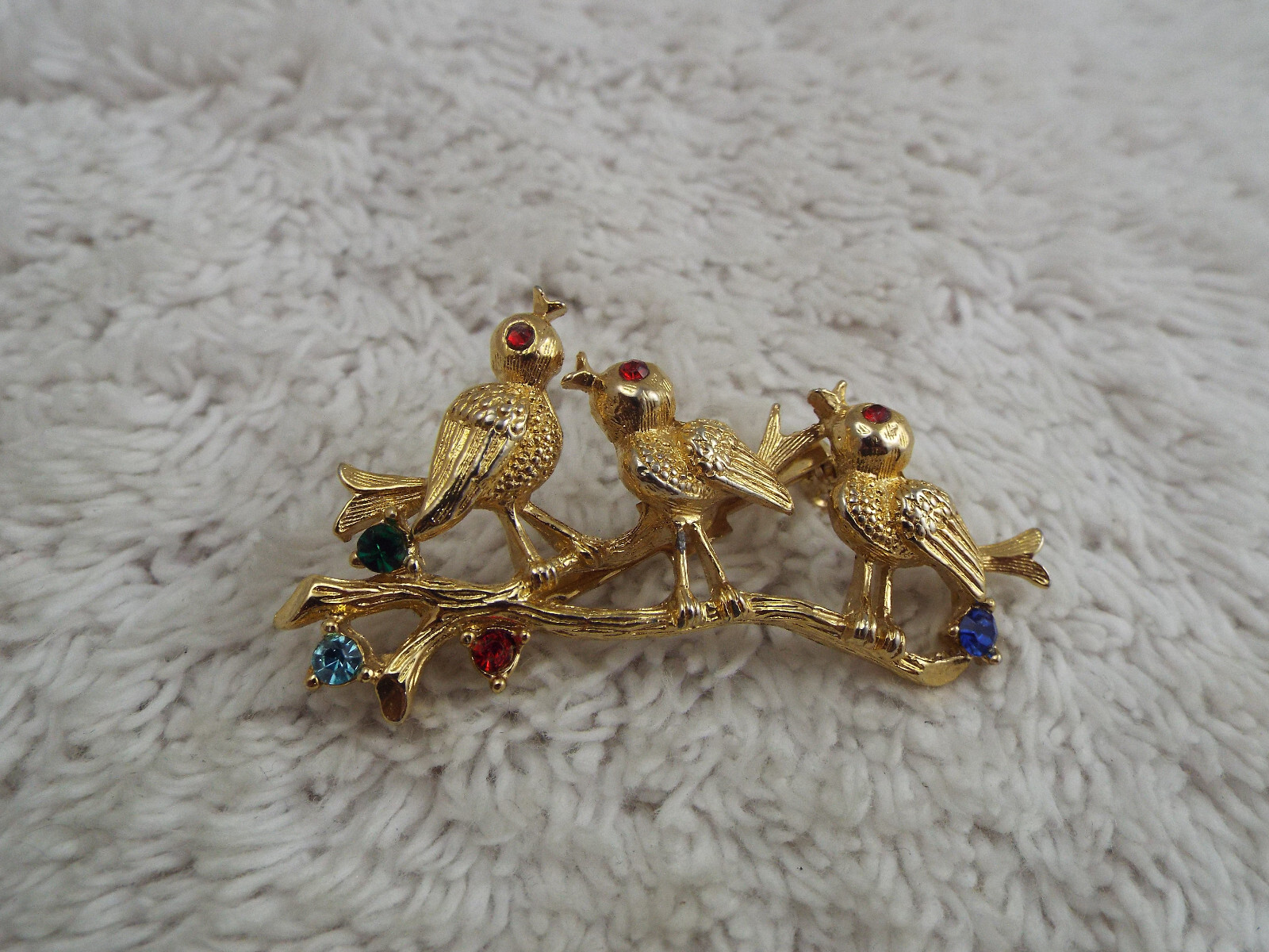 GERRY’S Goldtone Birds on a Branch Pin (H5)