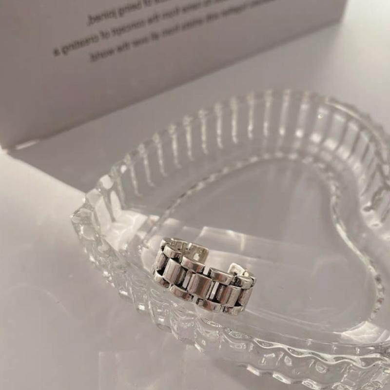 1/2PCS Style Retro Trend Ring Old Watch Strap Simple Opening Personality Ring