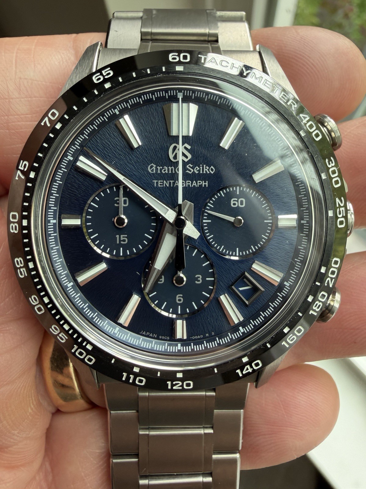 Grand Seiko Tentagraph Chronograph SLGC001 Evolution 9 Hi-Beat with box/papers