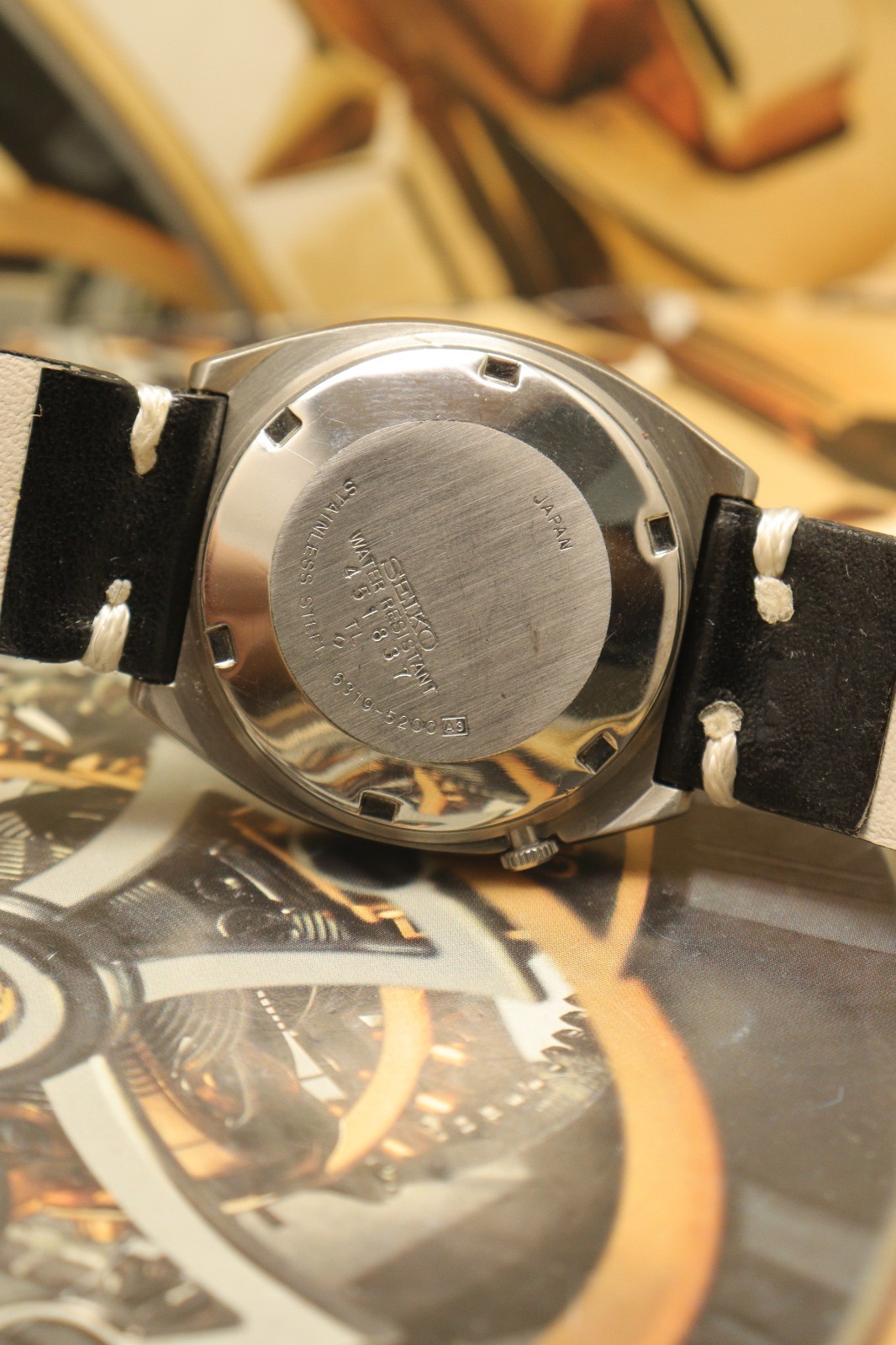 Vintage Seiko 5 Automatic Railway Time Dial Watch For Men’s Japan Movement 6319.