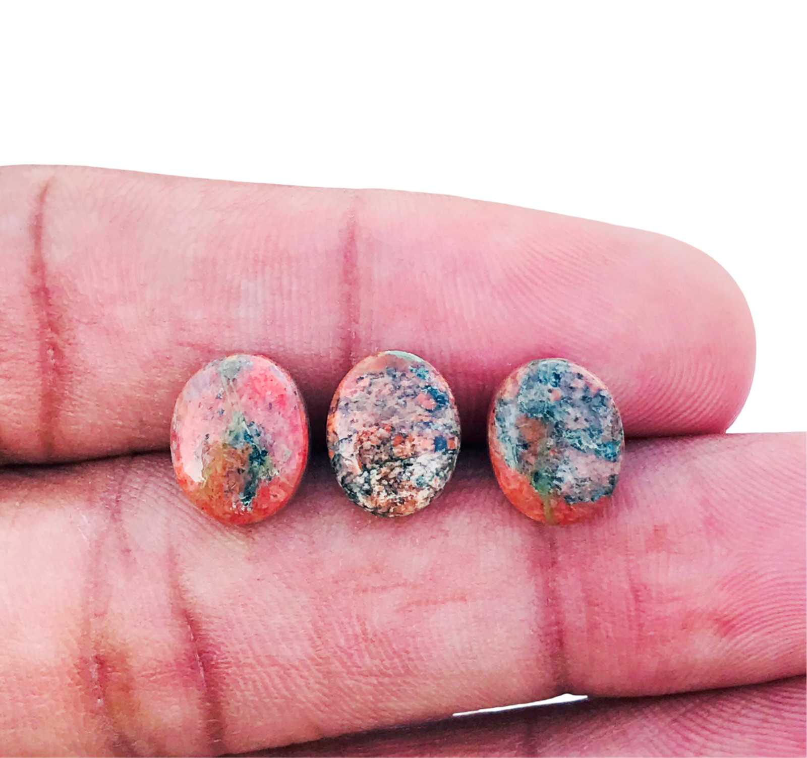 20 Pieces Natural Unakite Jasper Polished Gemstone -6x8mm-10x20mm Approx