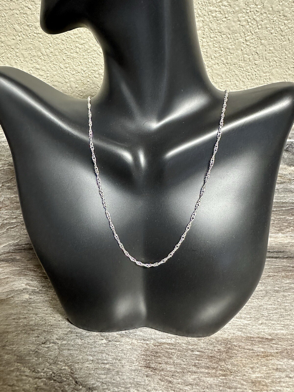 18” Sterling Silver Wave Chain Necklace, 2.1 mm, 1.79 gr NWOT