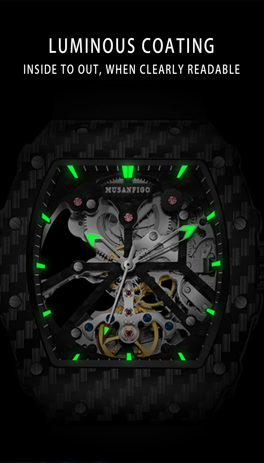Men’s Automatic Skeleton Mechanical Watch Luxury Casual Business Fashion