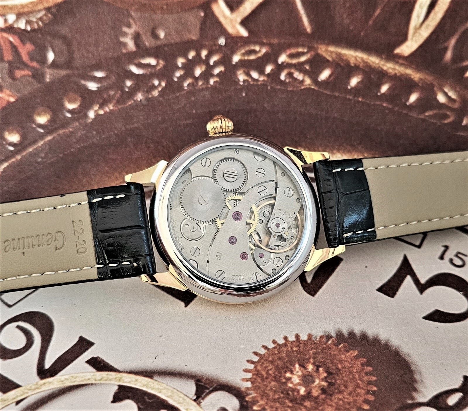 Watch Marriage Casino Playing Cards 3602 Gold case Men’s Wristwatch 18 Jewels