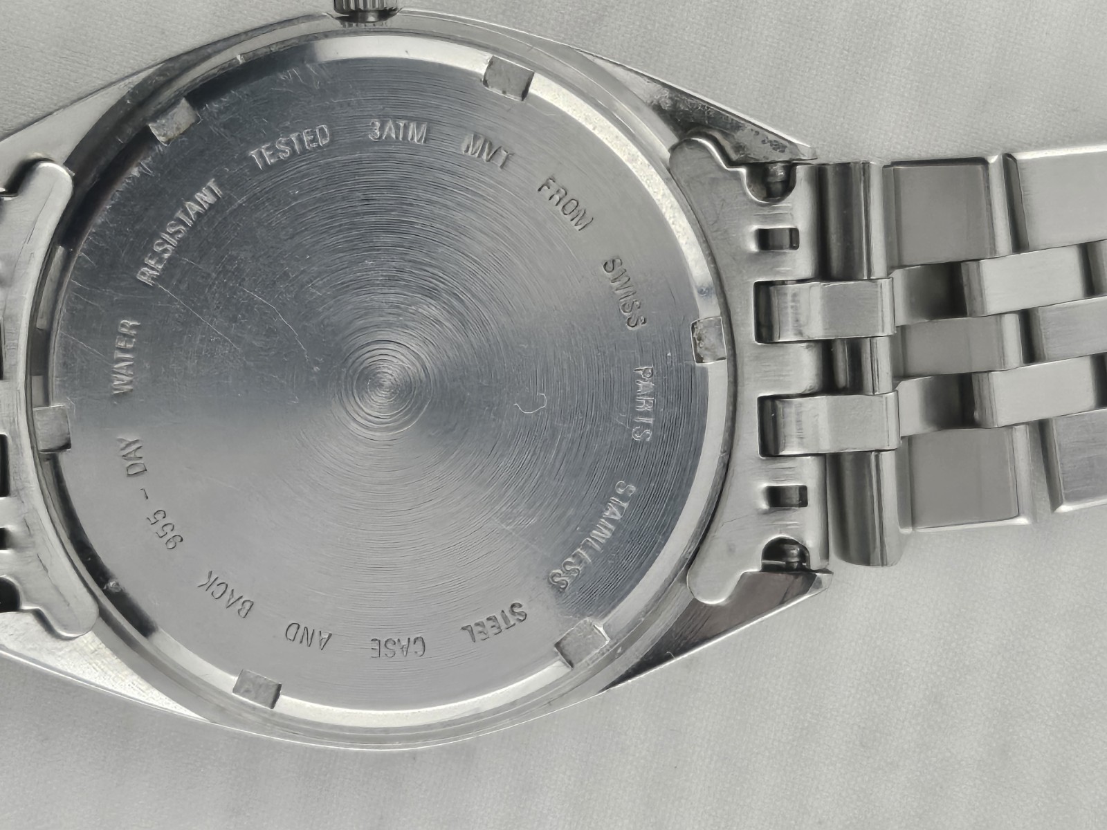 Mens Rare PAUL MARET Blue Sunray Dial Date Presidential Style Fluted Bezel Runs