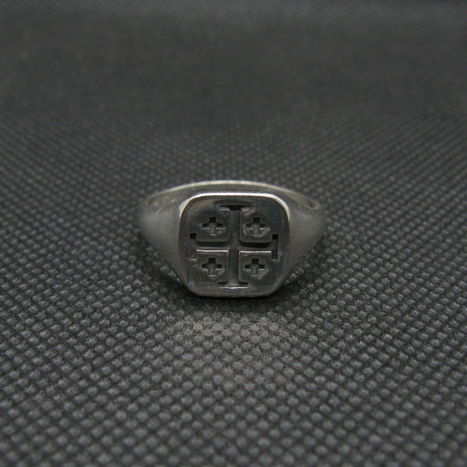 Genuine Sterling Silver Men Ring Cross Jerusalem Solid Stamped 925 Comfort Fit