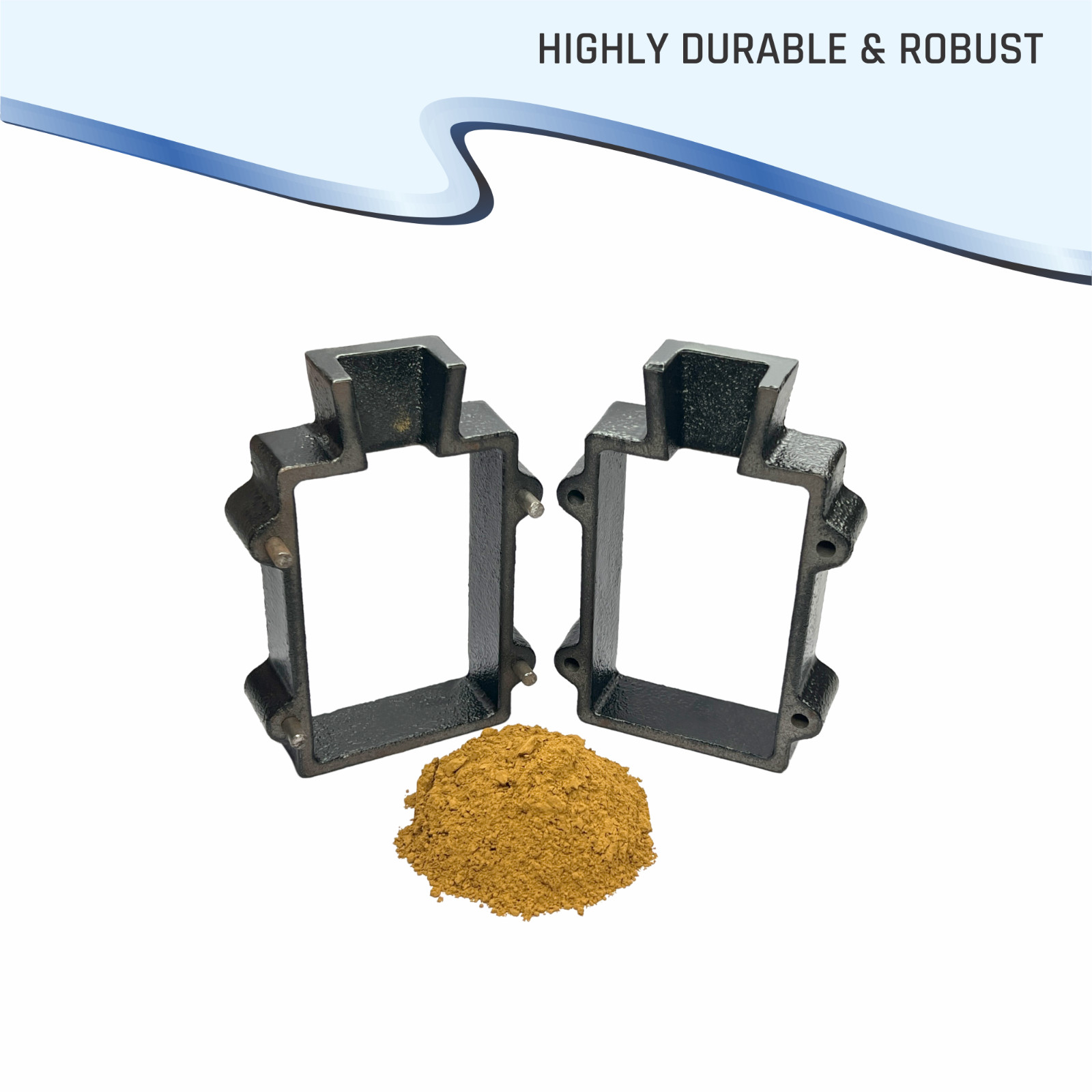 Cast Iron 2-Part Flask Mold for Sand Casting Jewelry Making Tool