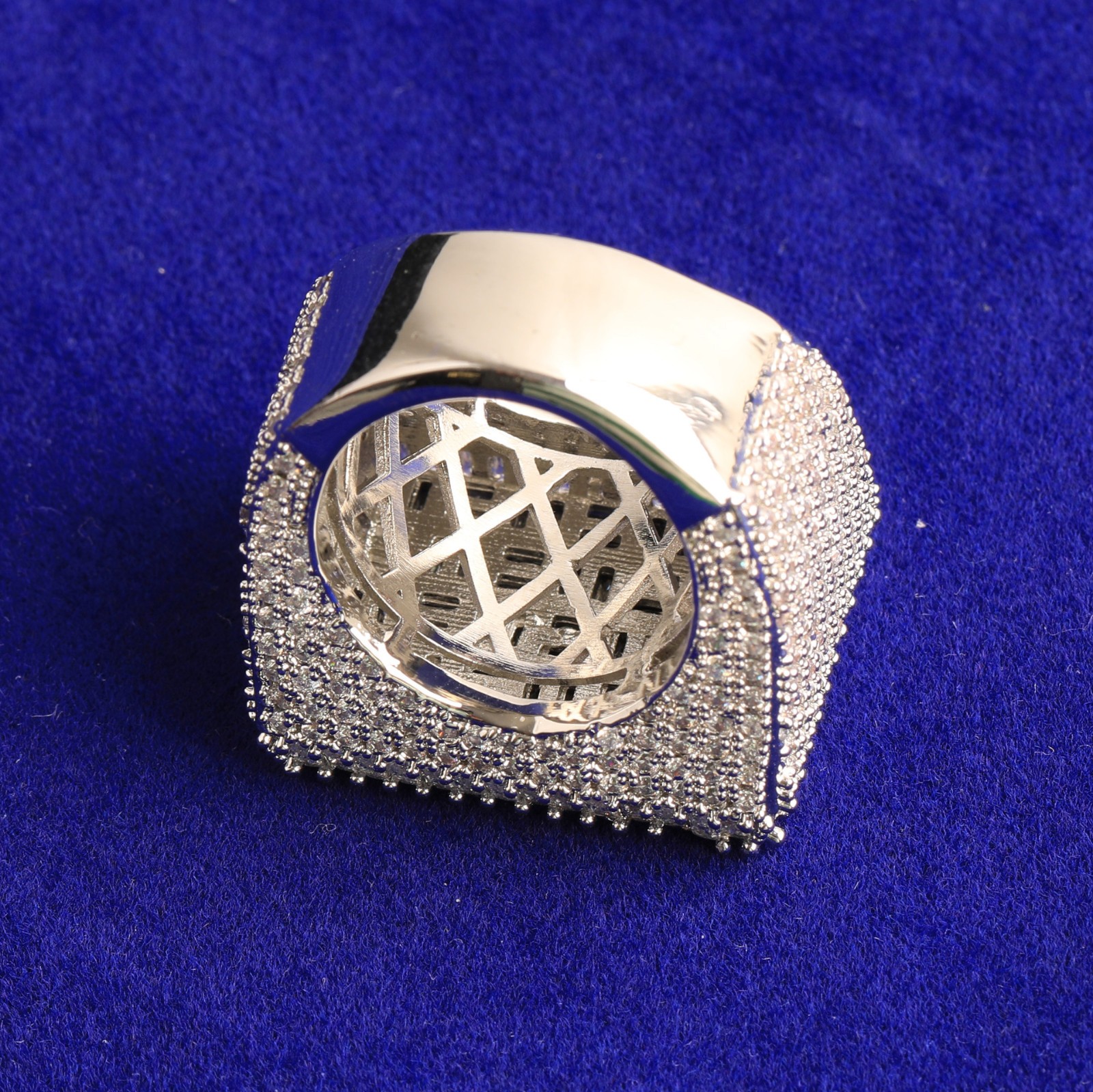 Miami Hip Hop Copper Iced Out Prong set with Cubic Zirconia Ring 7-12