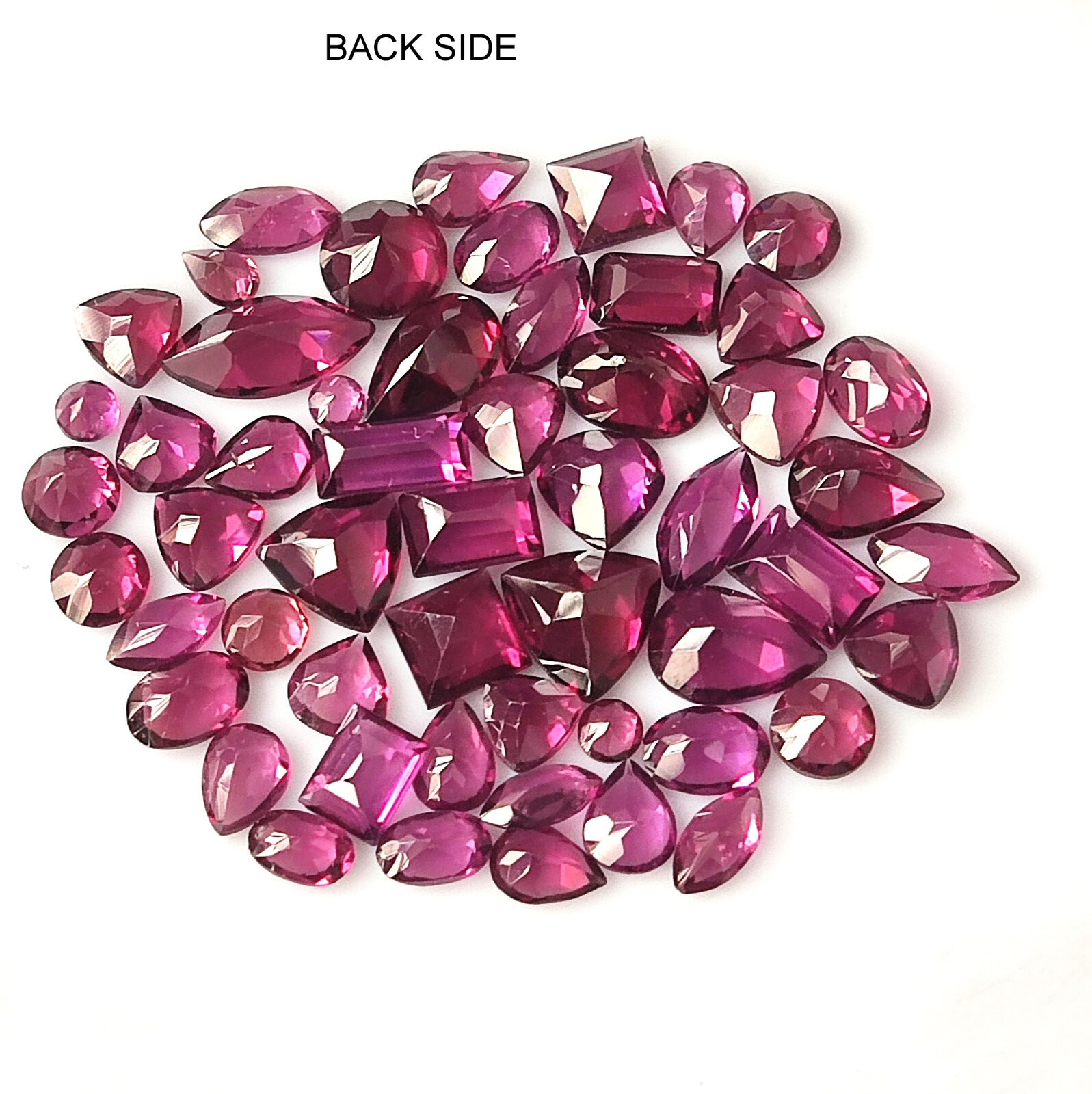 28.25 CTS Rhodolite Garnet Mix Shape Faceted Natural Wholesale Gemstone 54 Piece