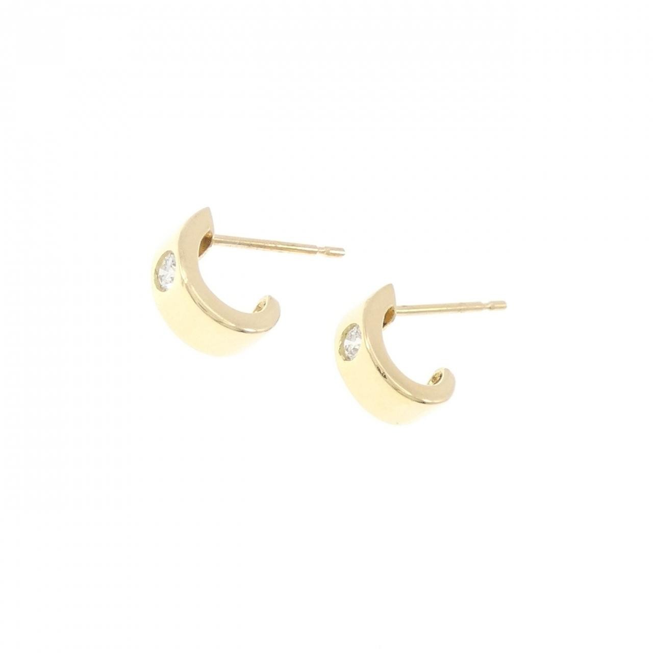 Authentic K18YG Diamond Pierce 0.08CT #260-007-347-6658