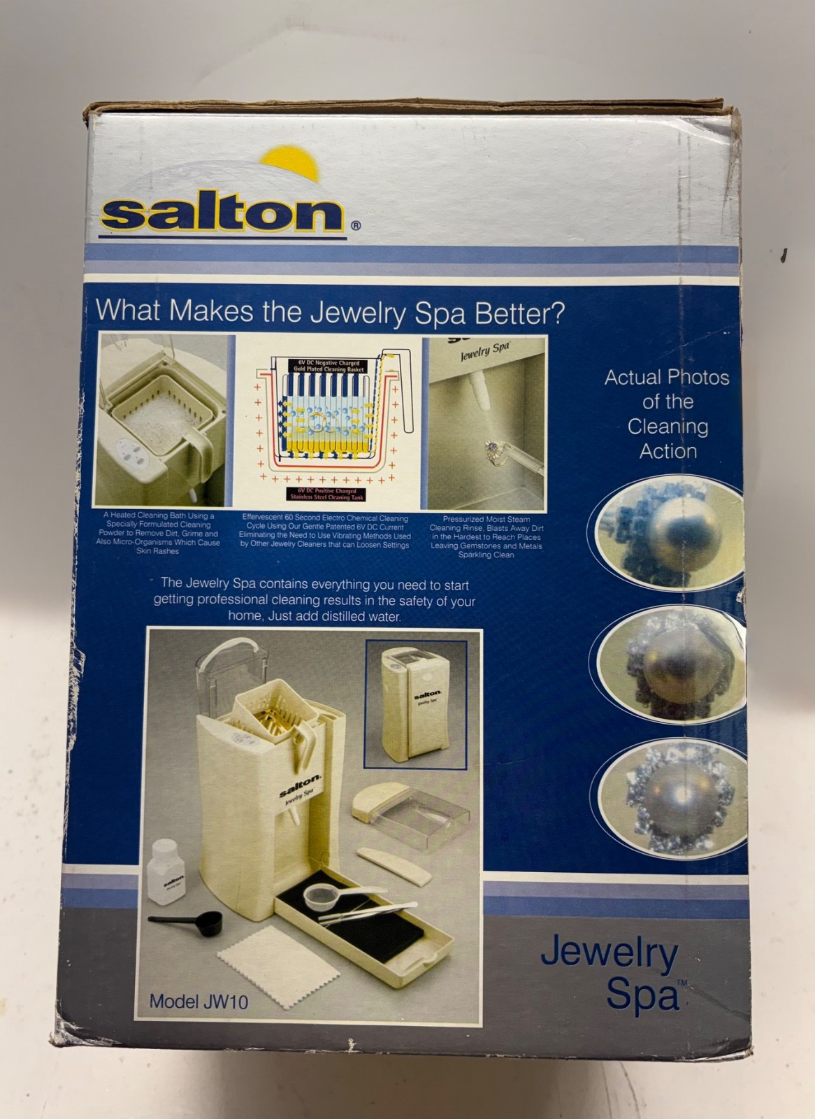 Salton Professional Ultrasonic Jewelry Spa Cleaner Steam Cleaning Machine JW10