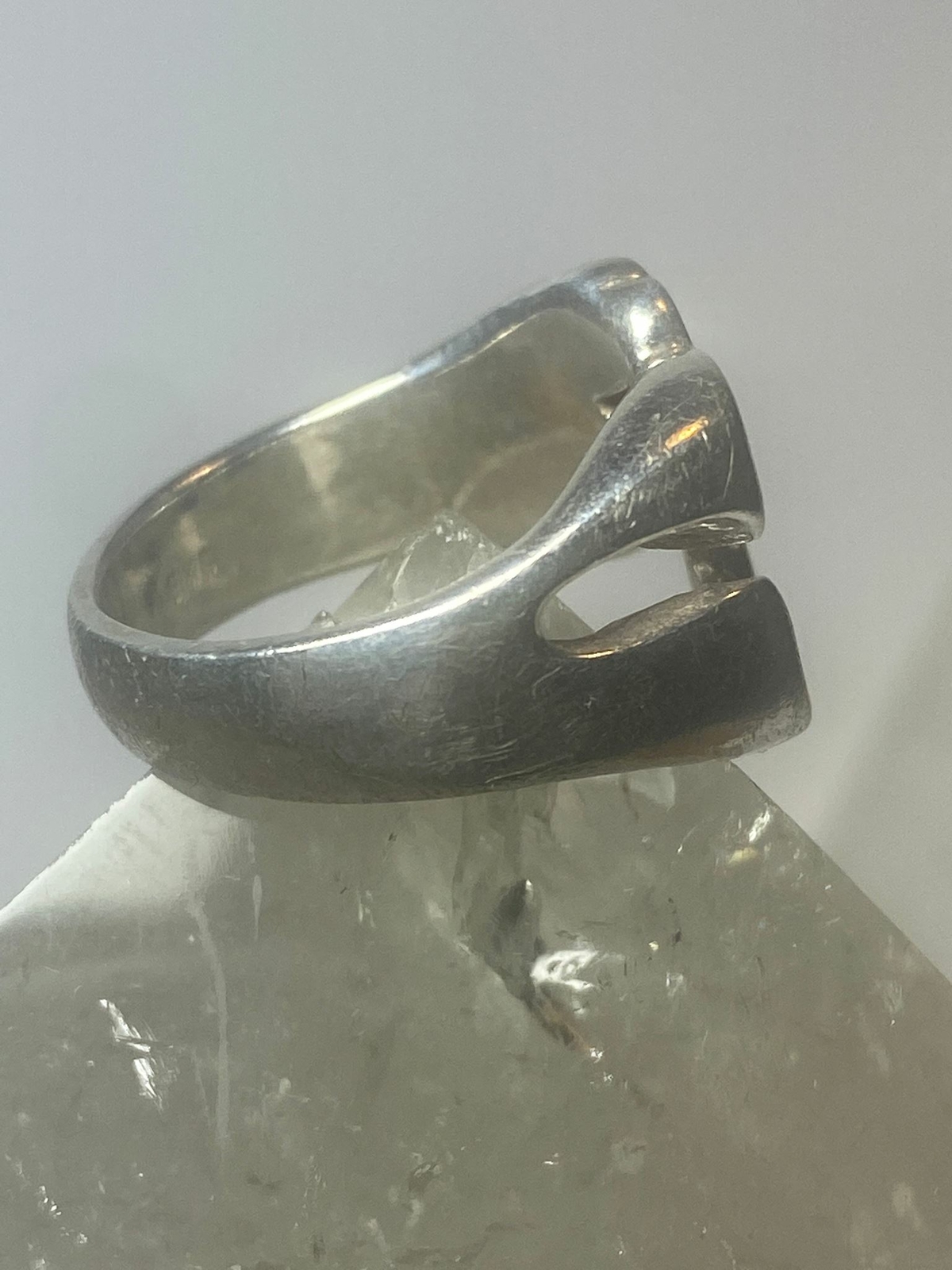 Ohm ring sound off the universe band sterling silver women men