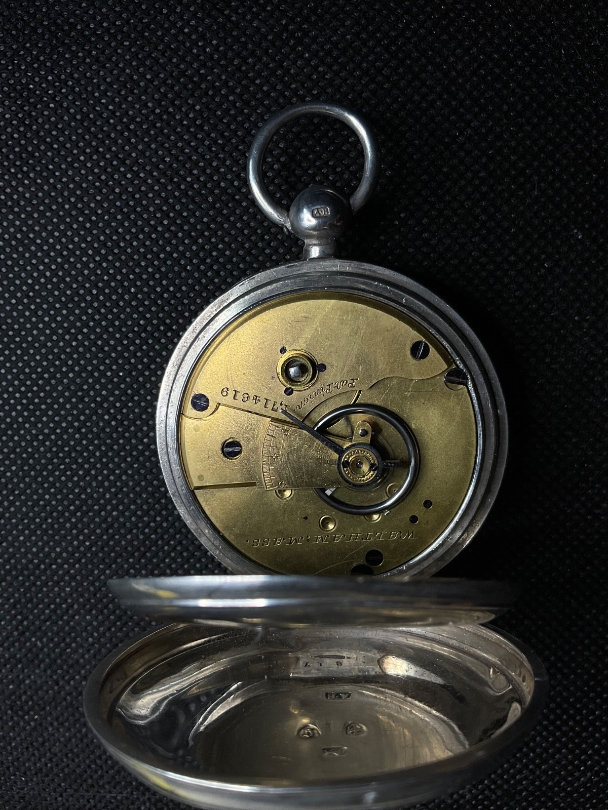 c.1882 Waltham Sterling Silver model 1877 size 18 model 1877