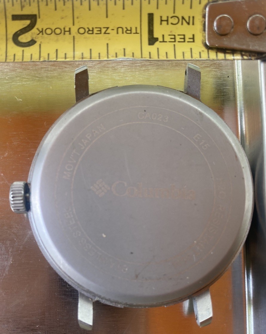 Columbia Watch Men’s Analog Quartz Grey Band New Battery Working