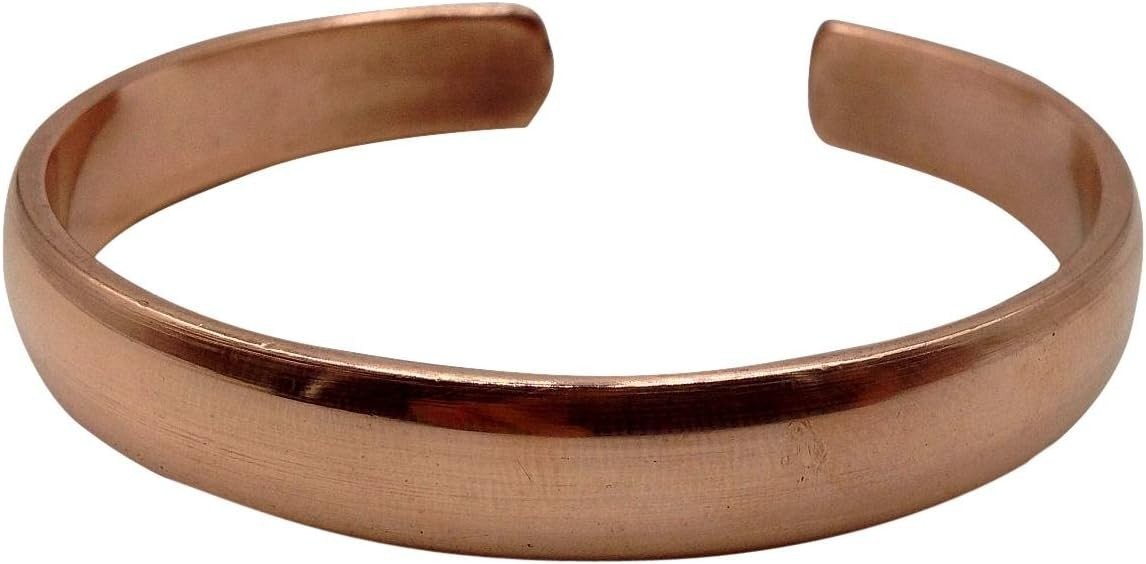 Hand Forged Copper Bracelet Unisex 7 Inch Durable Calming Adjustable Jewelry