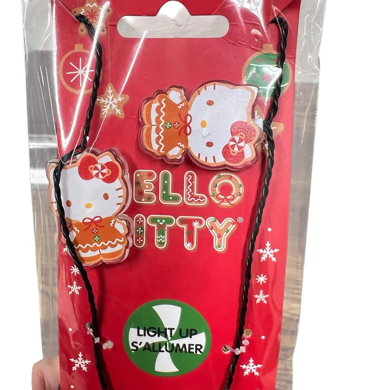 Hello Kitty Christmas Light Up Necklace Gingerbread Holiday