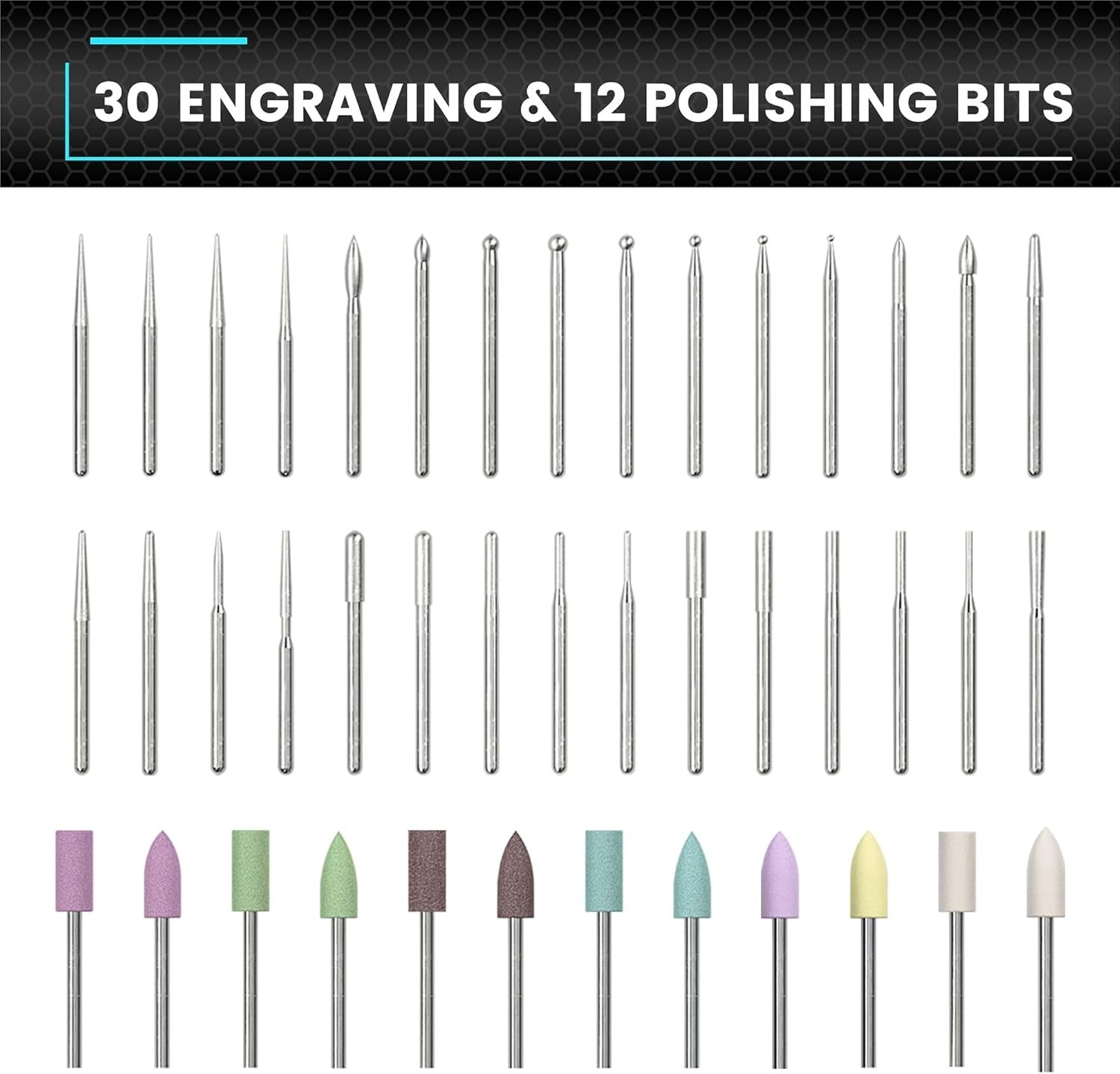 Compact Electric Engraving Tool with 30 Accessories and User Manual Included