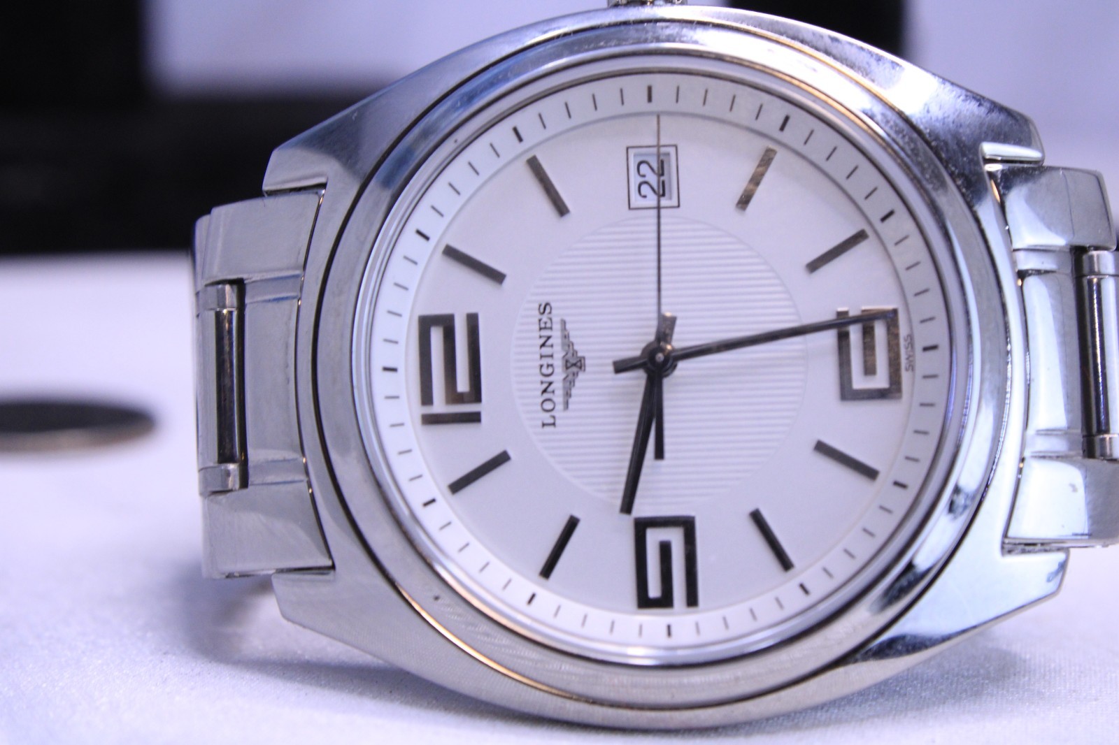 LONGINES Lungomare L3.632.4 Quartz Silver Dial Stainless Bracelet Men’s Watch