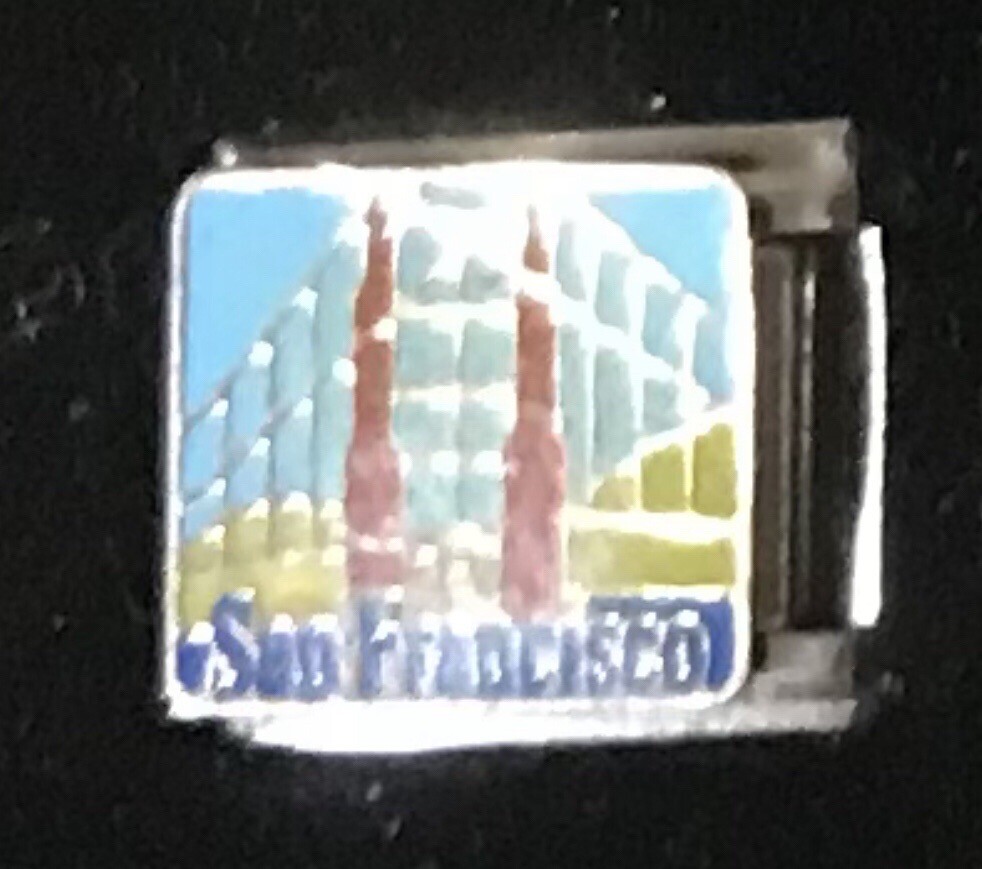 San Francisco Italian Charm Enamel Link 9MM K16