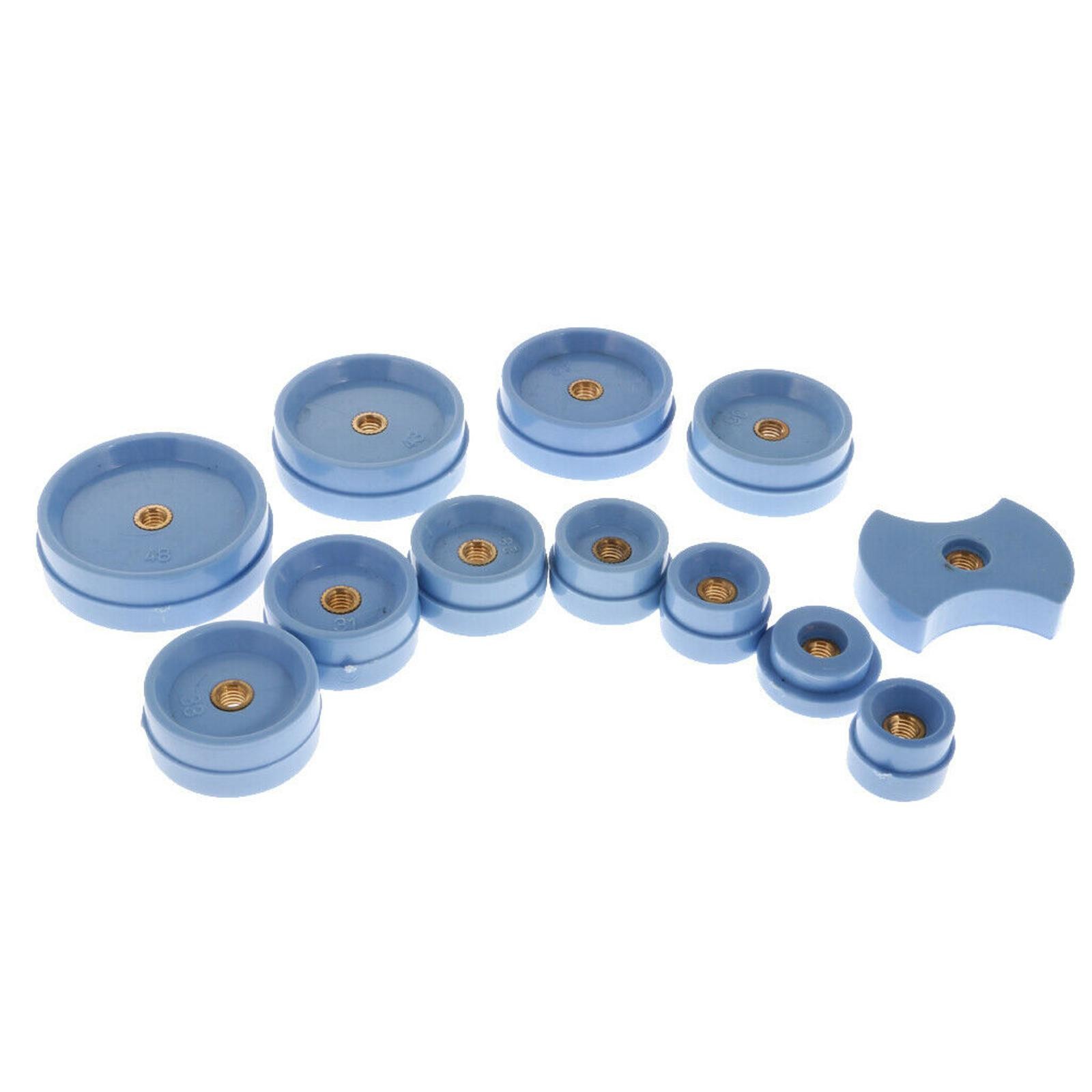 12Pcs 17-50mm Watch Back Press Set Closer Crystal Glass Fitting Watchmaker Tool