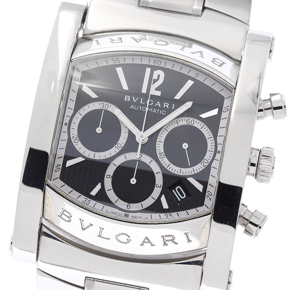 BVLGARI Assioma AA48SCH Chronograph Date black Dial Automatic Men’s Watch_955038