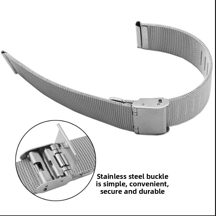 0.4mm line Ultra-Thin Stainless Steel Mesh Watch Band 8-24mm Milanese Mesh Strap