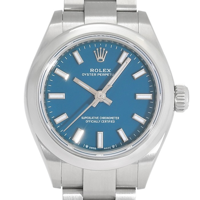 Rolex Oyster Perpetual 276200 Stainless Steel 28.0mm Blue Dial Automatic #YKW577
