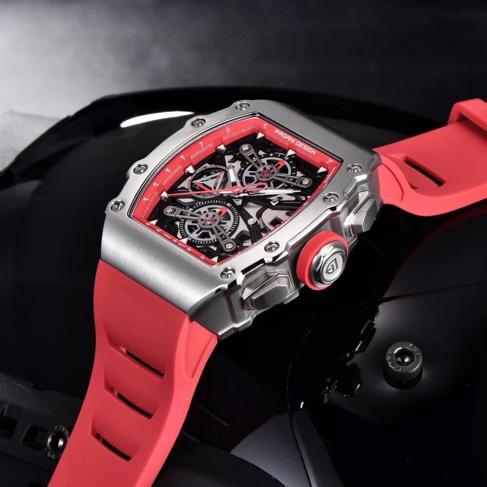 Pagani Design PD-YS011 Black on Black Chronograph Rubber Automatic Men’s Watch
