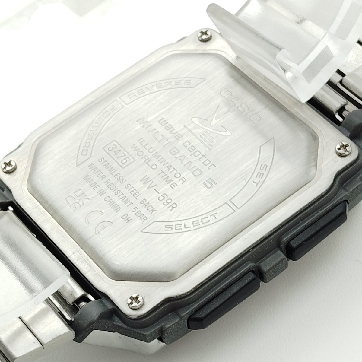 CASIO WV-59RD-1AJF Wave Ceptor Radio Controlled Silver Mens Digital Watch Japan