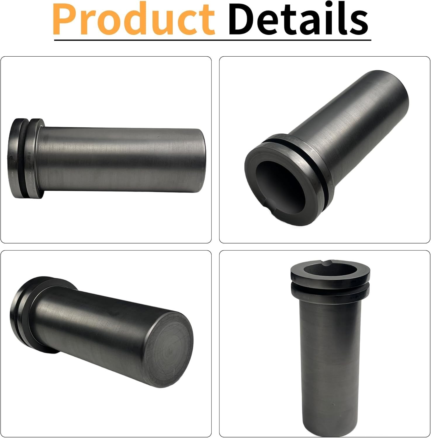Nelyrho High Purity Graphite Crucible, 3kg High-Temperature Resistant Crucibles
