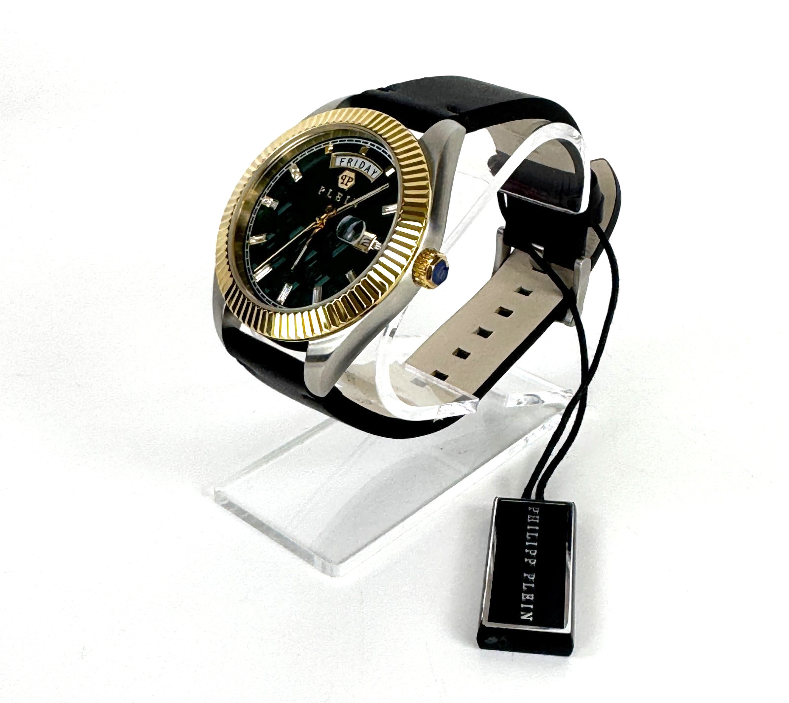 $450 Philipp Plein New Men Date Superlative Gent Watch Gold Stainless PWPVA0124