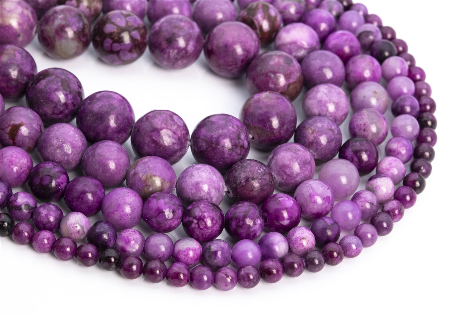 Jasper Beads Sugilite Purple Color Round Loose Beads 4-5/5-6/8/10/11-12MM