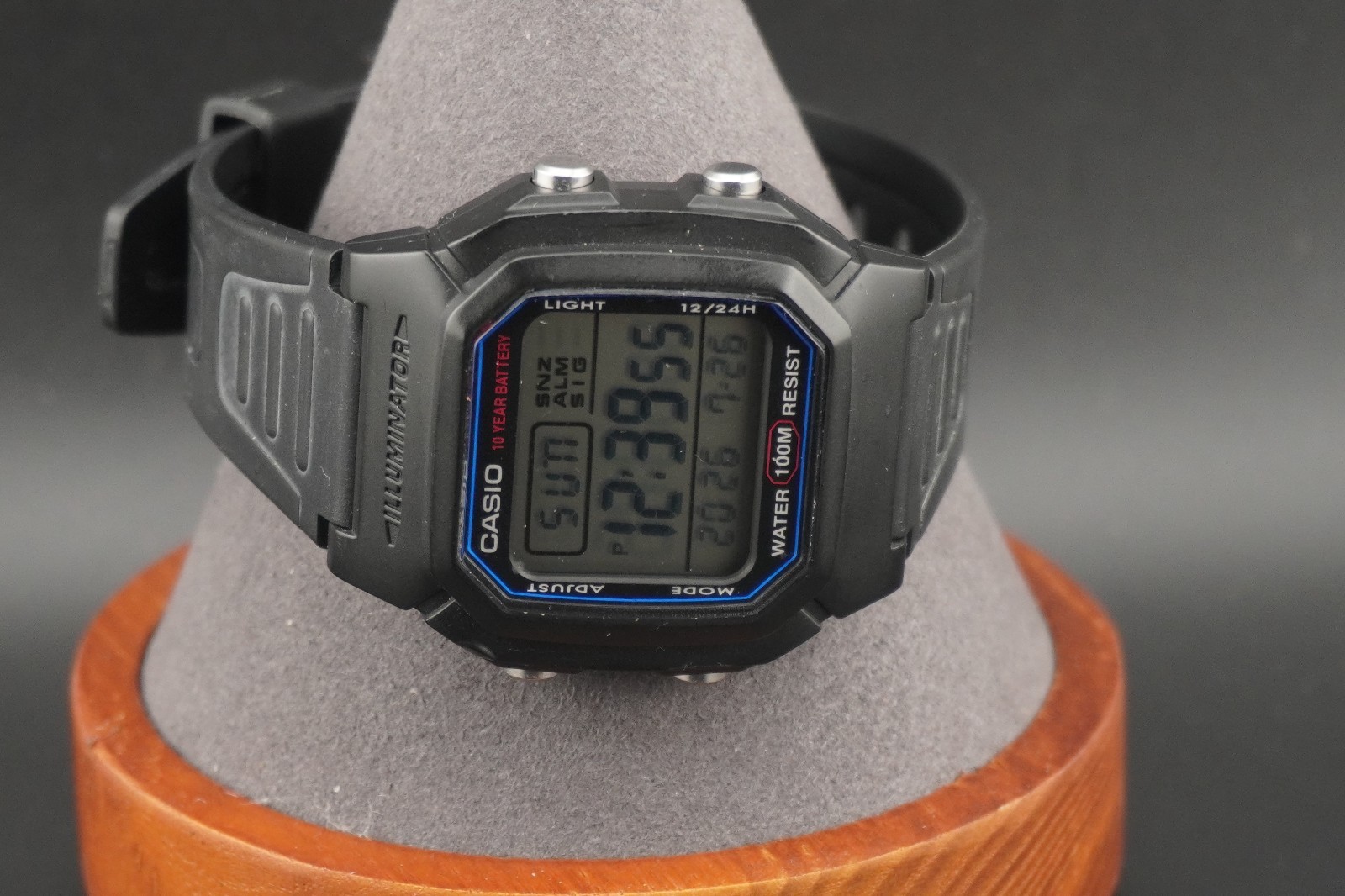 Watch (USED) Casio W800H-1AV, 10 Year Battery,Chronograph Resin Watch, 100 Meter