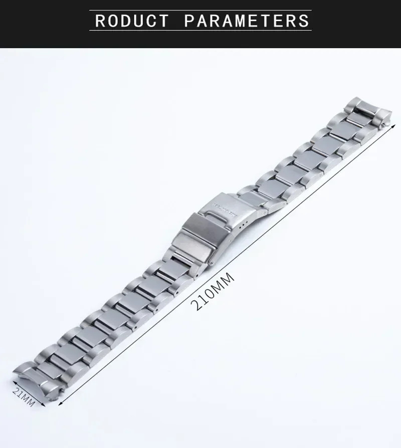 For Longines Hydroconquest Series 19 20 22mm Steel Metal Watch Bracelet Strap