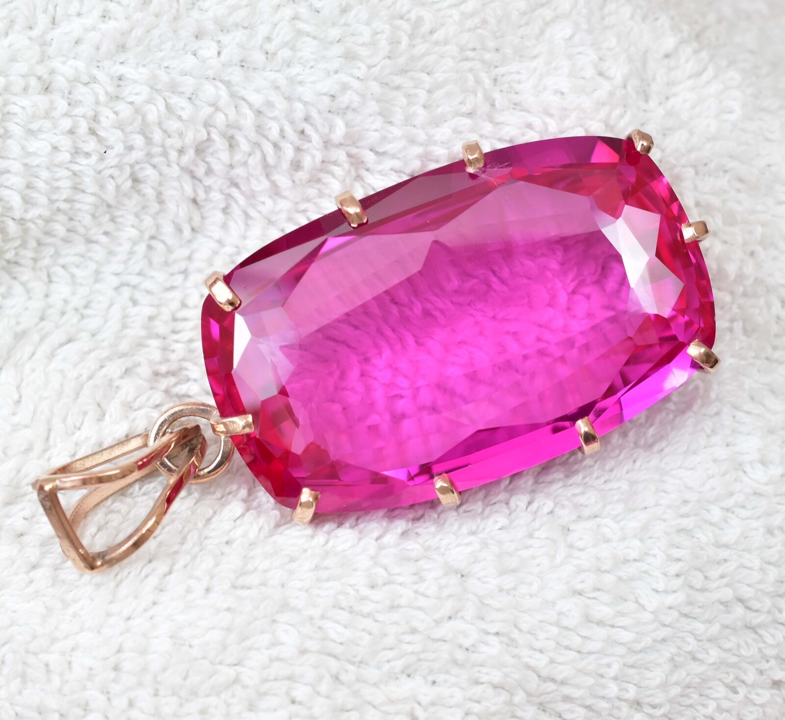 Natural Mogok Pink Ruby Cushion 925 Sterling Silver Pendant Certified – Gigantic