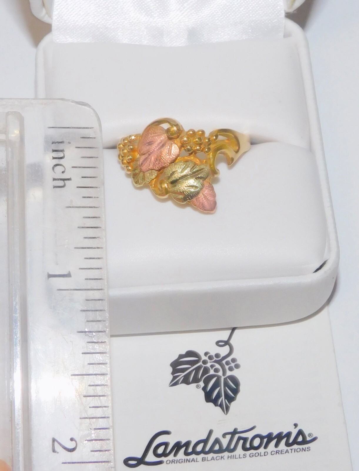 Black Hills Gold 10k Landstrom’s Multiple Leaf Ring Size 9 1/2