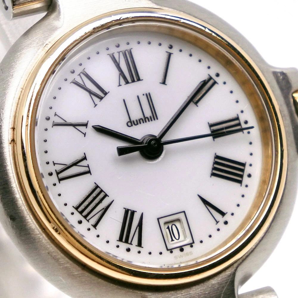 Dunhill Millennium wristwatch Stainless Steel Quartz Analog White Dial Ladies Us