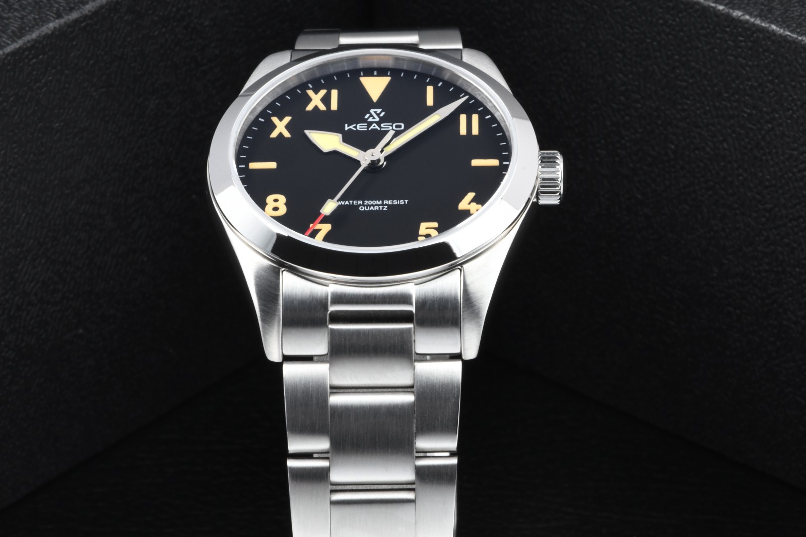 KEASO Miyota 2035 Japan Quartz Movement 200M Diver Watch 36.8mm C3 316L KE03