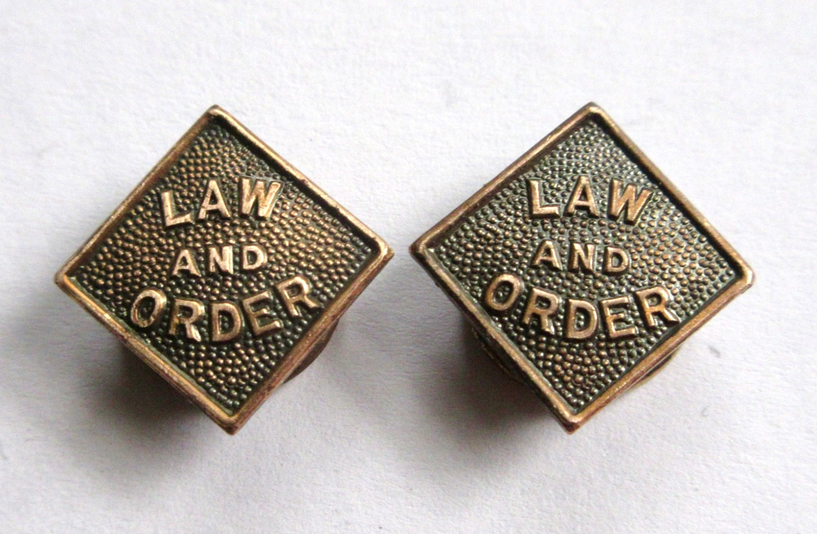 LAW AND ORDER Antique Collar or Cuff Buttons