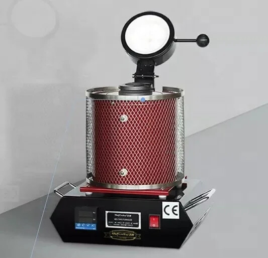 Small Gold Melting Furnace Melts Gold, Silver and Copper At High Temperatures
