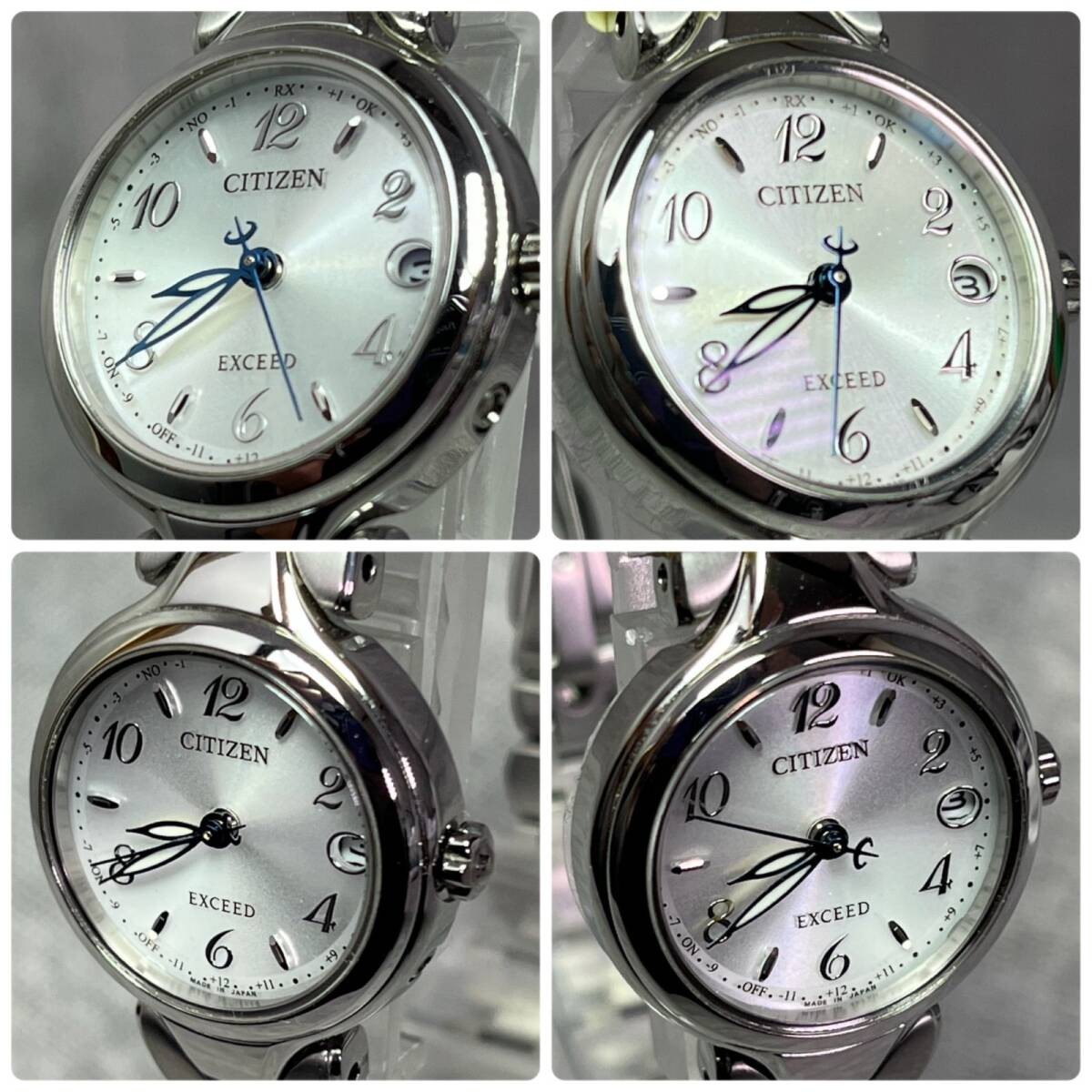 Item CITIZEN EXCEED Exceed ES9470 50A Radio Solar White Mother of Pearl Titanium