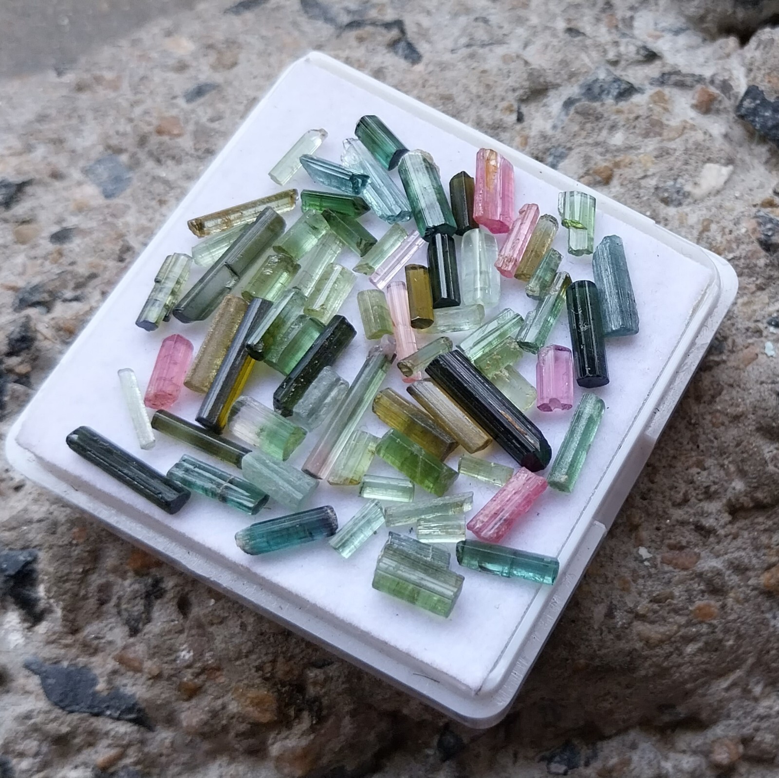 28 Carat 4.5 to 14.5 MM Natural Multi Tourmaline Stick /Pencil 67 Piece Lot