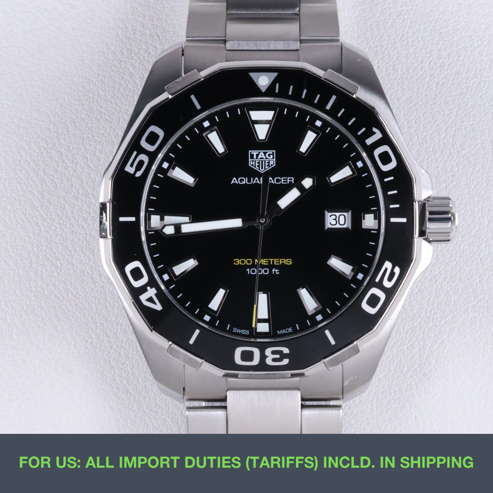 TAG Heuer Aquaracer WAY101A.BA0746 43mm Black Dial Full Set No.69655