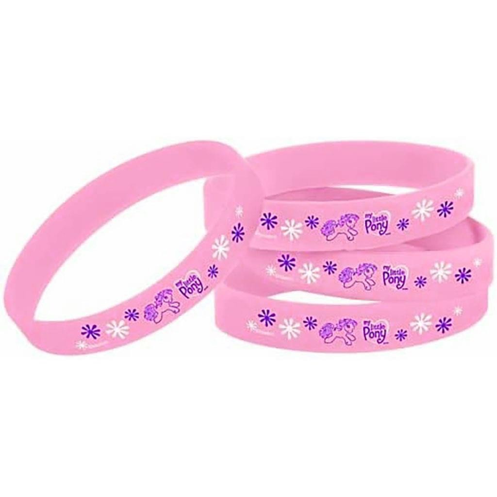 My Little Pony Pink Rubber Bracelet Birthday Party Favors 4 Per Package New