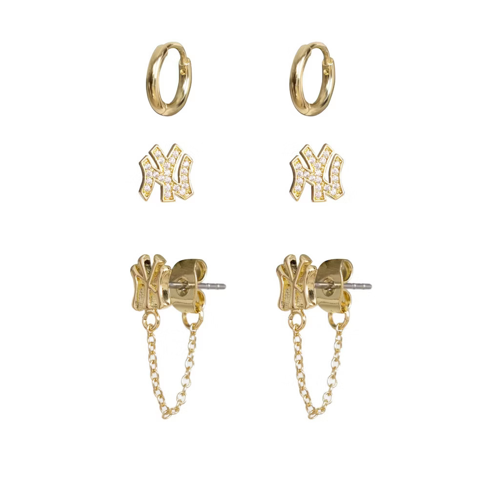 Bijoux Sport by Luv Aj MLB Logo Chain Link Earring Set “New