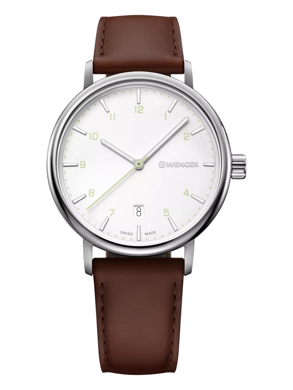 Wenger Swiss Army Men’s 01.1731.117 Urban Classic White Dial Watch 40 mm $215
