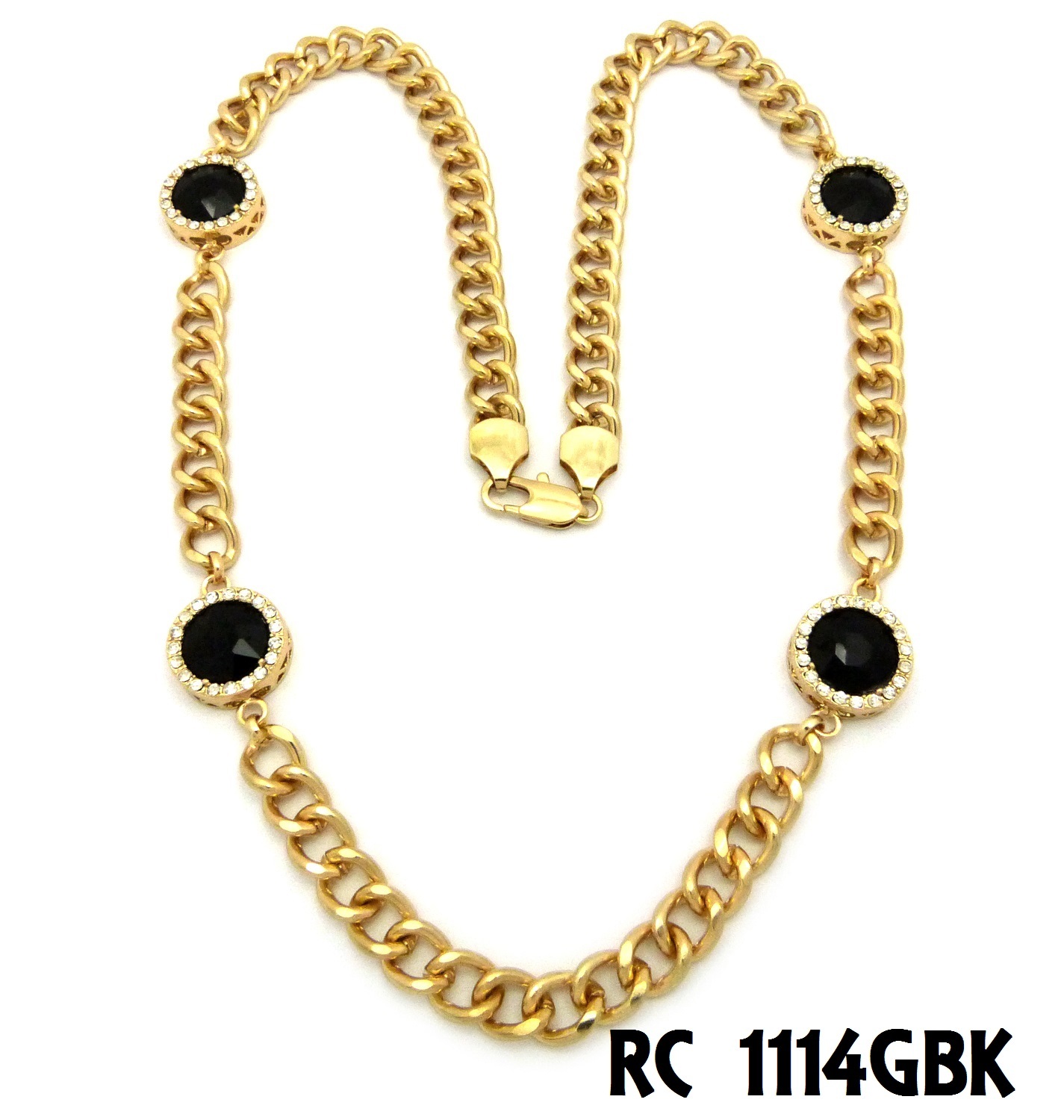 Hip Hop Red, Black Pieces 10mm 27″,30″ Link Chain Necklace