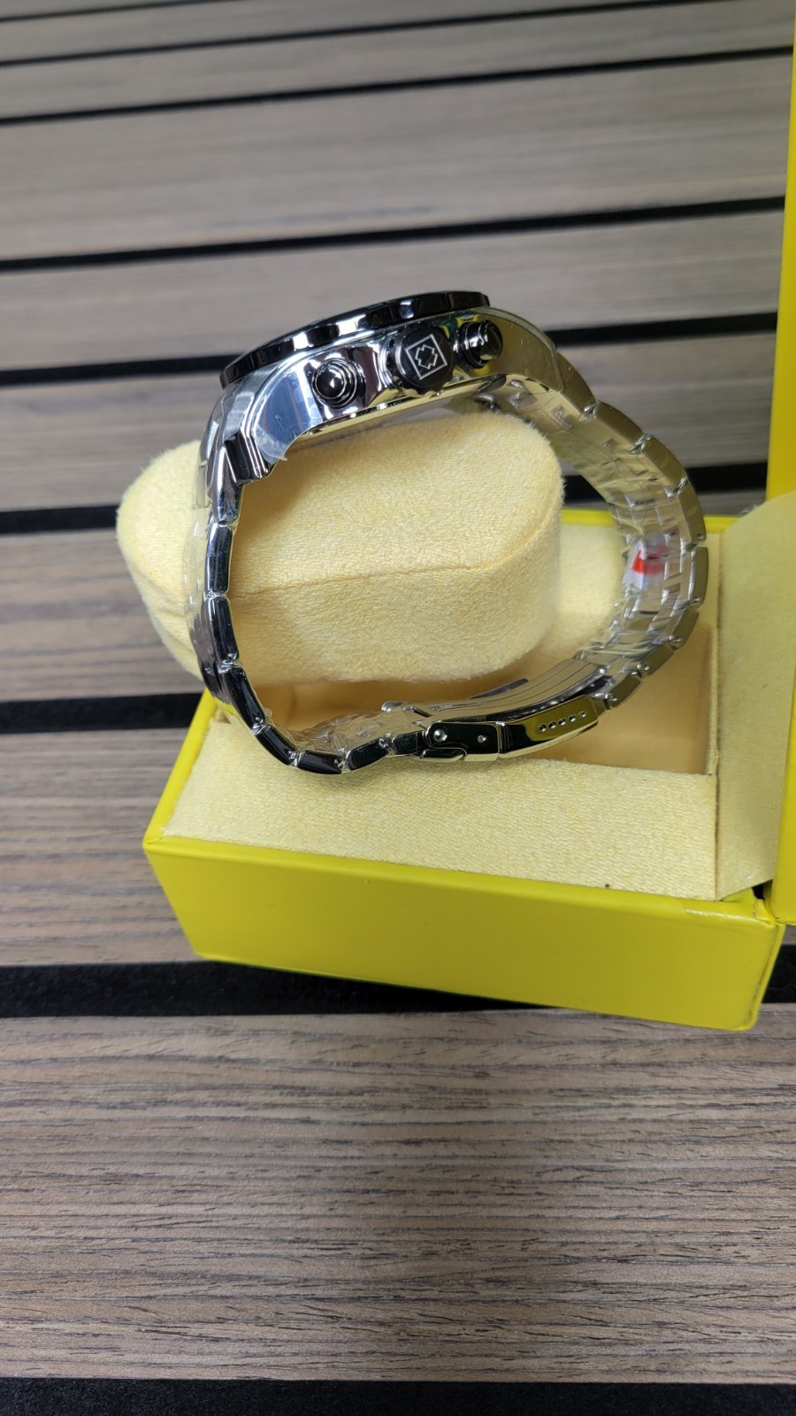 Invicta Pro Diver Chronograph 200m Quartz 50mm SS Bracelet Black Dial