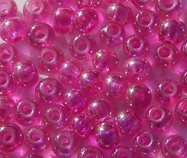 CZECH CRYSTAL BEADS DRUK ROUND 4mm HOT PINK FUCHSIA SEMI TRANSPARENT PEARL 100pc